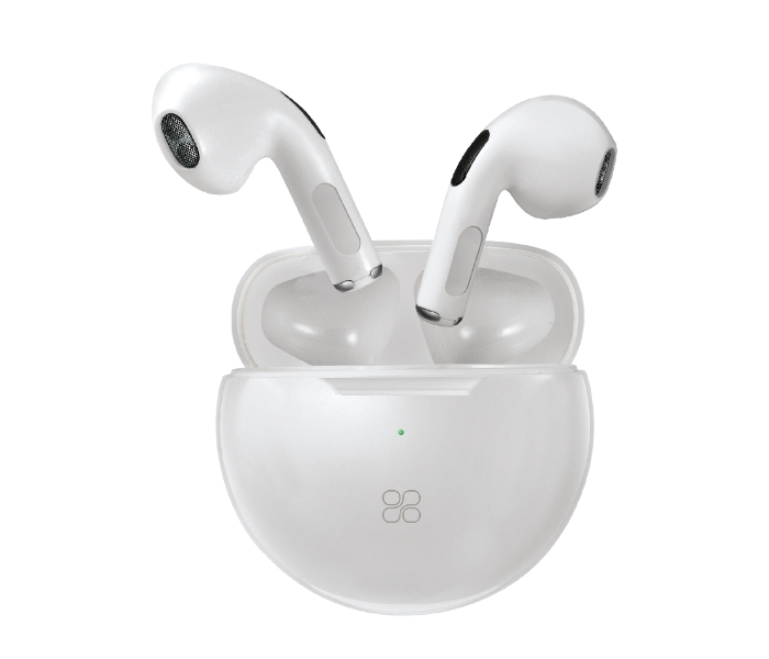 Promate CHARISMA-2 True Wireless Premium In-Ear Bluetooth Headphones with Charging Case - White - Zoom Image 1