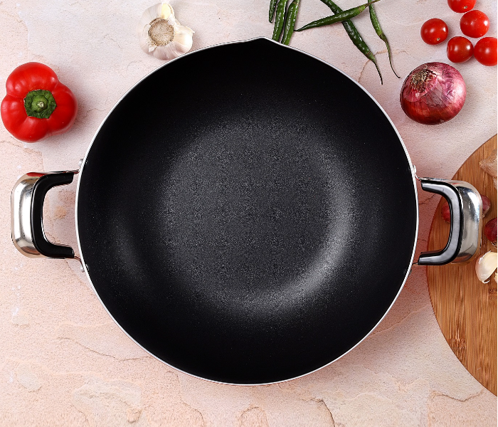 Royalford RF325WP30 30 cm Non Stick Wok Pan - Red - Zoom Image 2