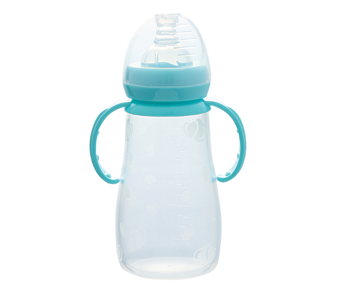 KidLe CJM0017 330ml Wide Mouth Silicone Feeding Bottle - Pink - Zoom Image 1