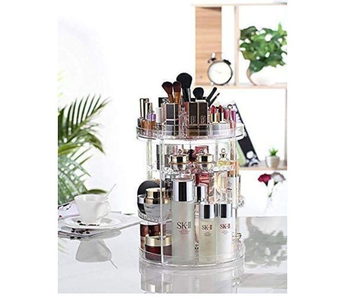 360 Degree Rotating Adjustable Cosmetic Storage Makeup Organizer with 8 Layers Capacity - Zoom Image 4