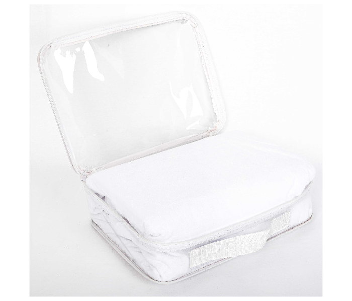 Parry Life PLMP7055 Terry Cotton Waterproof Mattress Protector- White - Zoom Image 3