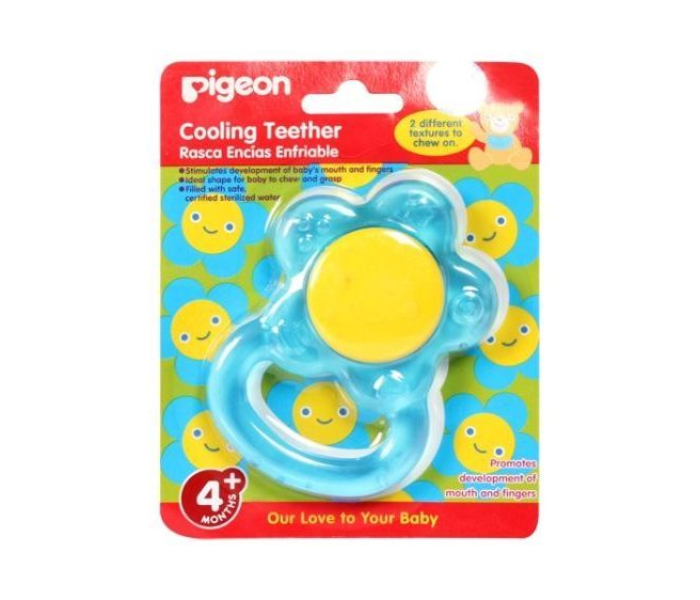 Pigeon Flower Cooling Teether - Yellow and Blue - Zoom Image