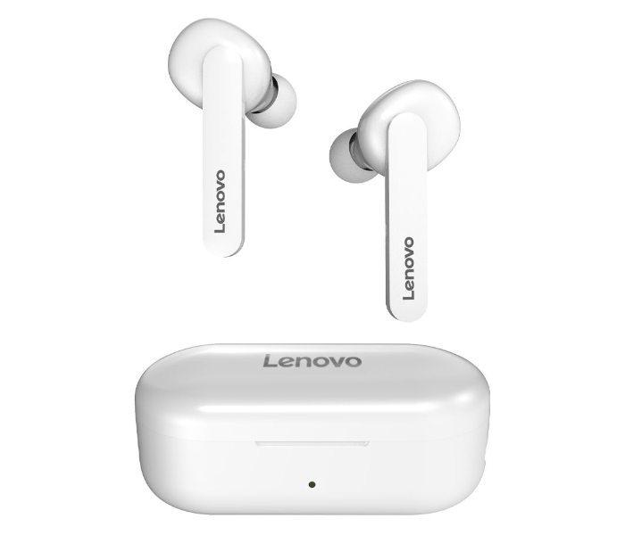 Lenovo HT28 Bluetooth 5.0 Hands-Free True Wireless Stereo In-Ear Earphones with Deep Bass and Noise cancellation For Calling and Listening Music -White - Zoom Image 1