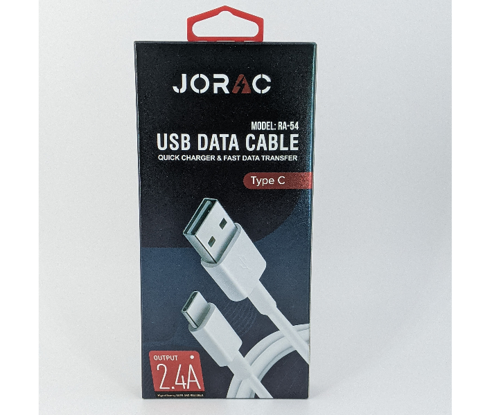 Jorac RA-54 Type-C Data Cable - White - Zoom Image 1