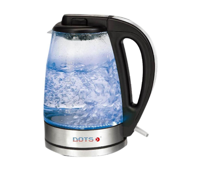 Dots KDG-009 1.7 Liter 2000W Cordless Glass Electric Kettle with LED Light - Zoom Image