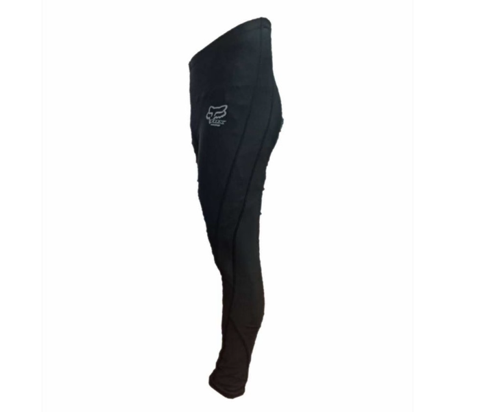 Cycling Extra Large Legging with Padded Dri Fit Pants Unisex Easticated Fox Al Black Design - Black - Zoom Image 2