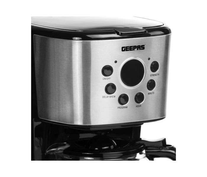 Geepas GCM41504UK 1.5L Filter Coffee Machine - Black and Silver - Zoom Image 2