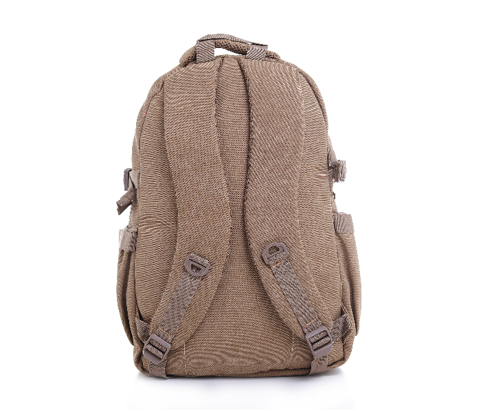 Para John PJBP6532A20-K 20 inch Canvas Leather Backpack - Khaki - Zoom Image 2