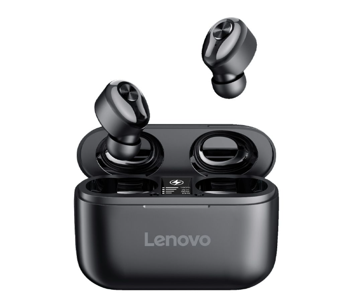 Lenovo HT18 Bluetooth 5.0 Hands-Free True Wireless Stereo In-Ear Earphones with Deep Bass, 1000mAh Massive Battery and Noise cancellation For Calling and Listening Music -Black - Zoom Image 1