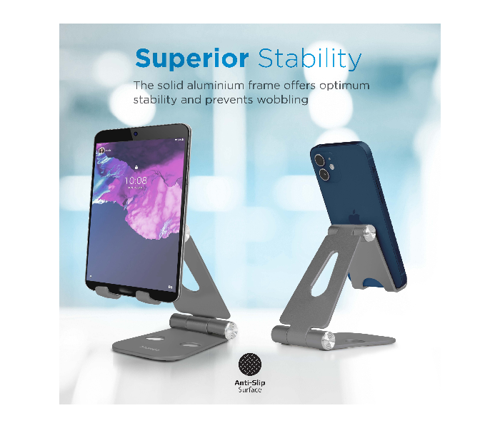 Promate TABVIEW Aluminum Foldable Multi-Angle Tablet Stand - Grey - Zoom Image 6