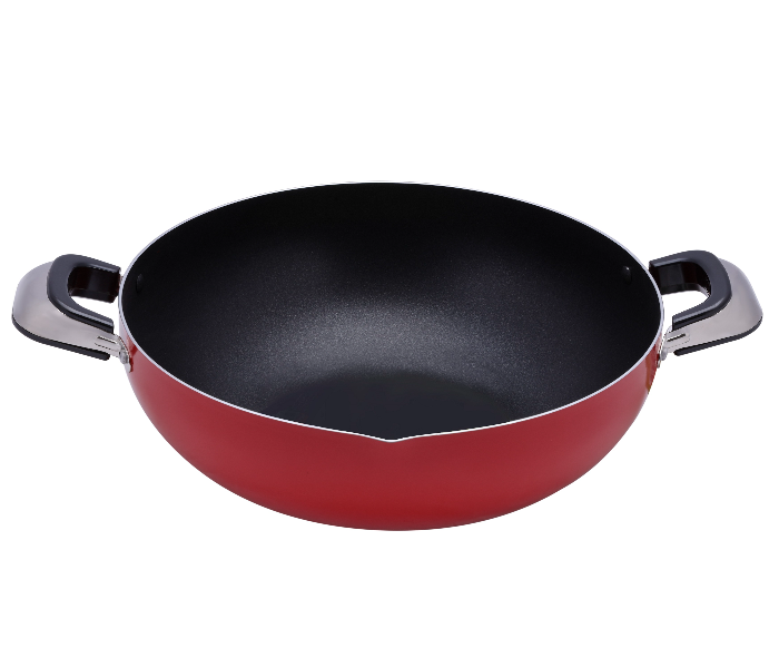 Royalford RF325WP30 30 cm Non Stick Wok Pan - Red - Zoom Image 1