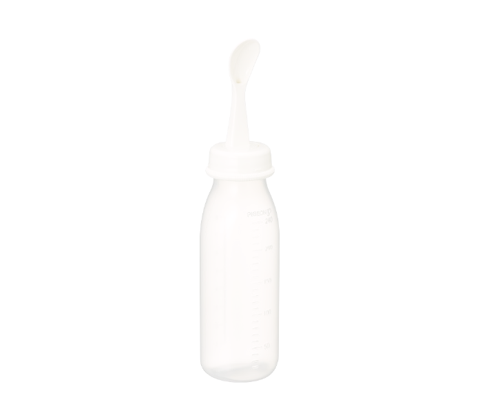 Pigeon 240ml Weaning Bottle With Spoon - White - Zoom Image 2