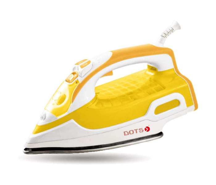 Dots SID-6153 2600W Steam Iron with Stainless Steel Sole Plate - Yellow - Zoom Image