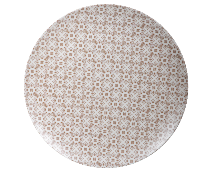 Royalford RF9626 Set of 3 Piece 8inch Bamboo Fiber Dinner Plate - White and Brown - Zoom Image 2