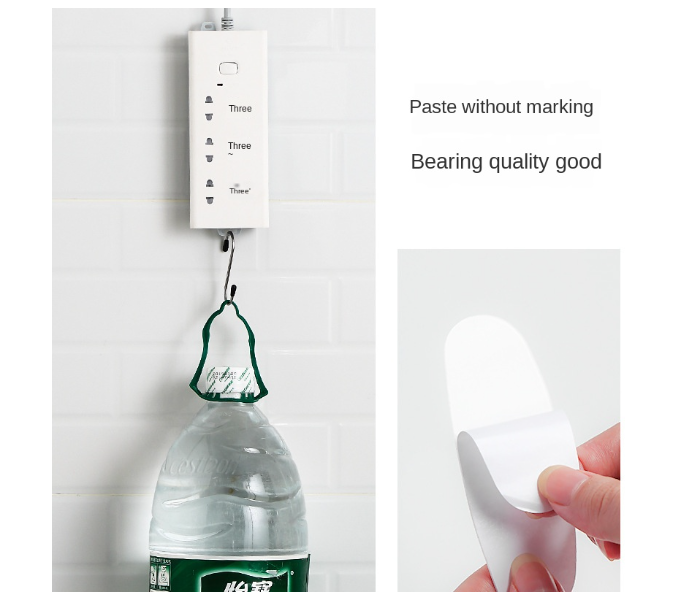 Wall-Mounted Sticker Punch-free Home Self-Adhesive Socket - White - Zoom Image 4