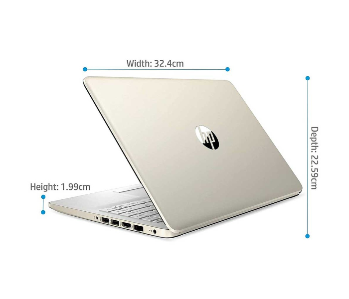 HP 14S-CF3064TU 14 inch FHD Intel Core i5-1035G1 4GB RAM 1TB Windows 10 - Silver - Zoom Image 2