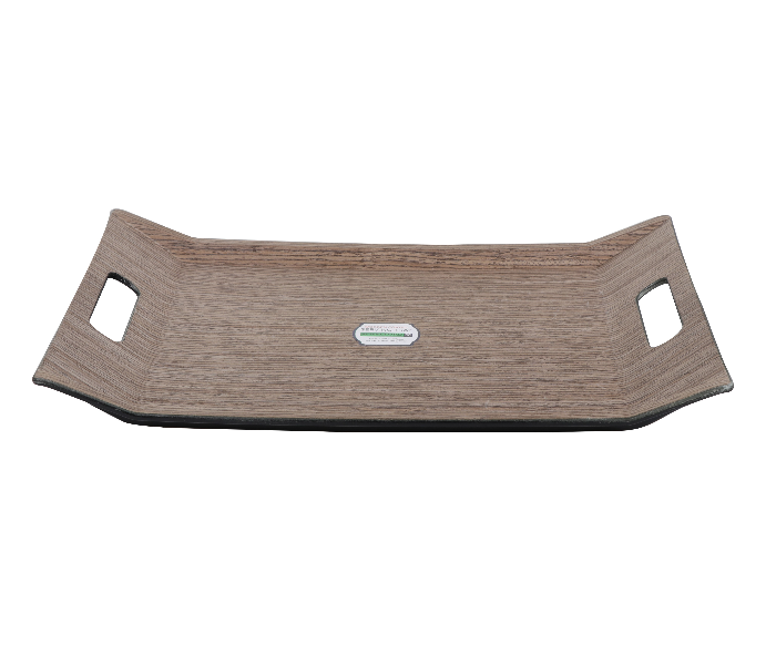 Royalford RF9222 46 x 31CM Wooden Finish Serving Tray - Brown - Zoom Image 1