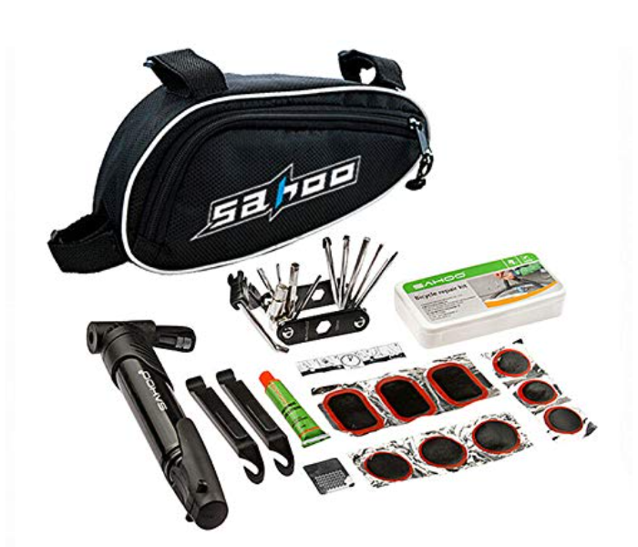 Cycling Bike Repair Kit Set with Pouch and Pump- Black  - Zoom Image 2