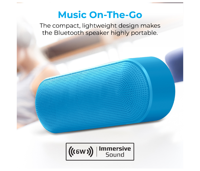 Promate CAPSULE 6W Bluetooth Speaker with Mic - Blue - Zoom Image 4