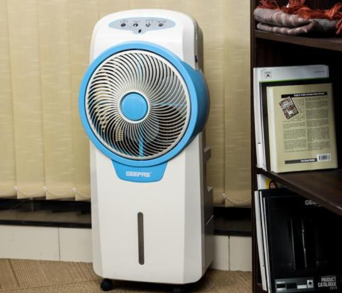 Geepas GAC9580 Rechargeable Air Cooler with Remote Control - White - Zoom Image 1