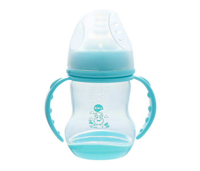 KidLe CJM0007 180ml Wide Mouth PP Feeding Bottle - Light Blue - Zoom Image 1