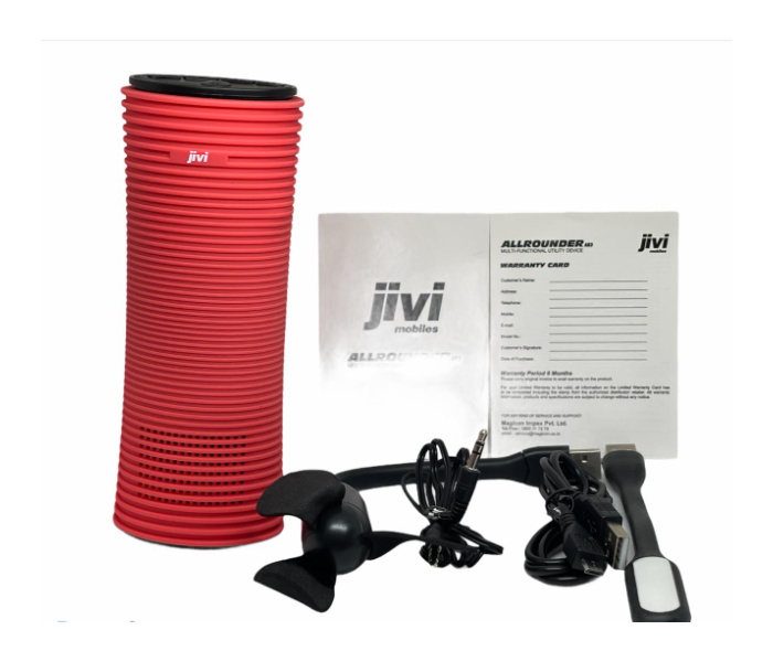 JIVI AR3 All Rounder Multifunctional Utility Device with Bluetooth Speaker- 5200 mah power Bank- Wireless FM Radio- Tourch light and free gift of USB fan- USB led light- Aux cable and USB Cable - Zoom Image 3