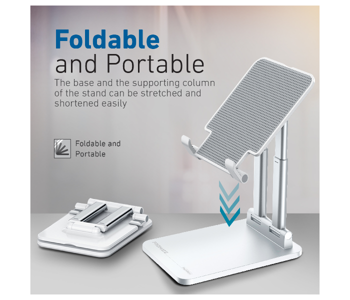 Promate PADVIEW Premium Aluminum Multi-Angle Tablet Stand - White - Zoom Image 7