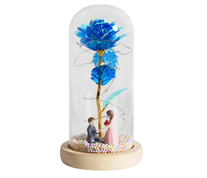 Eternal Rose of the Gold Foil LED with fairy Dome fairy Lights For Functional Gift -Blue - Zoom Image 1