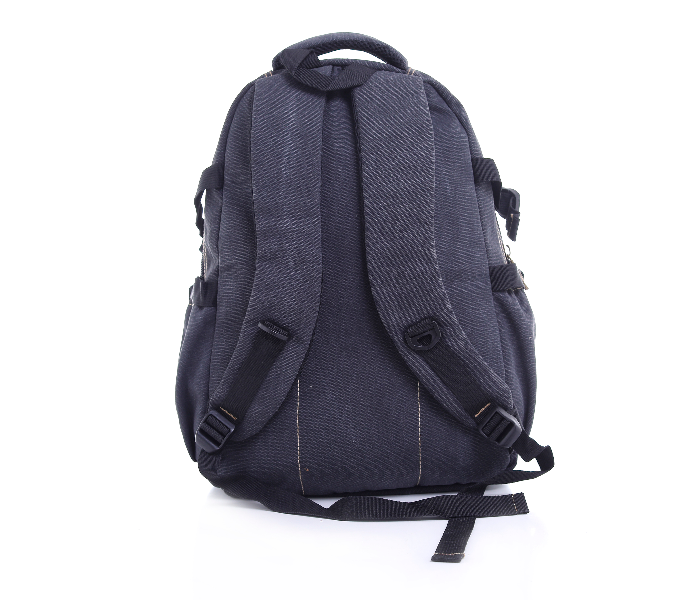 Para John PJBP6533A20-B 20 inch Canvas Leather Backpack - Black - Zoom Image 3