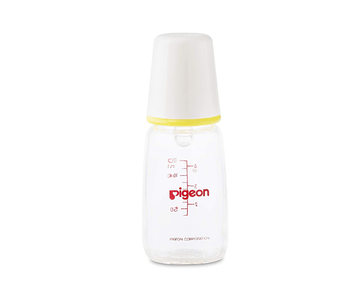 Pigeon 120ml K-4 Glass Feeding Bottle  - Yellow - Zoom Image 1