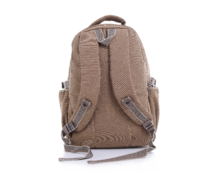 Para John PJBP6643A20-K 20 inch Canvas Leather Backpack - Khaki - Zoom Image 2