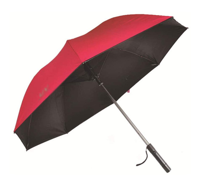 Jongo UV Protection Umbrella with Fan- Maroon - Zoom Image 1