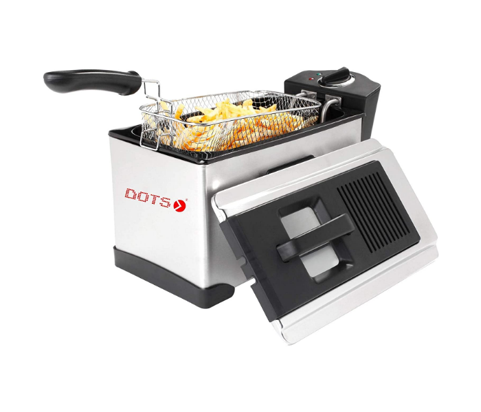 Dots FRX-091 1400W 2.5 Liter Deep Fryer - Black and Silver - Zoom Image