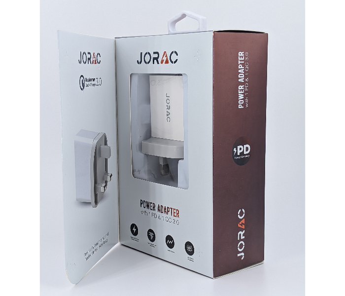 Jorac UW64 Micro USB Dual PD Port Quick Charger -White - Zoom Image 3