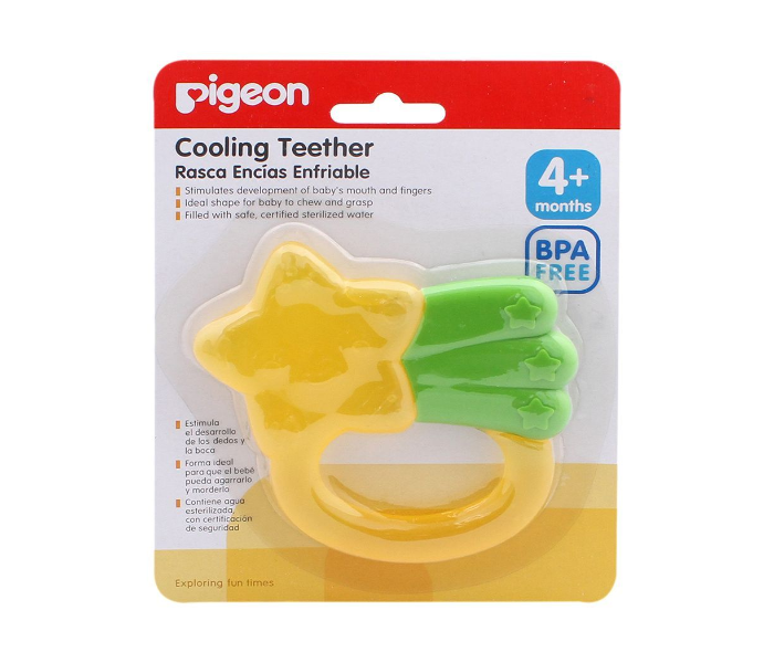 Pigeon Star Cooling Teether - Yellow and Green - Zoom Image