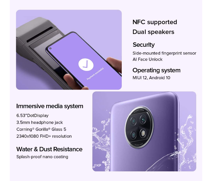 Xiaomi Redmi Note 9T 4GB RAM 64GB 5G - Purple - Zoom Image 5