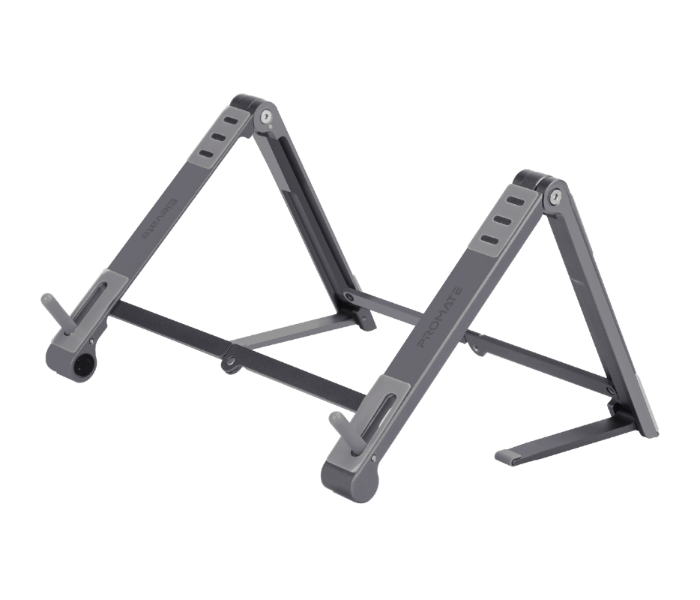 Promate ELEVATE Aluminum Multi-Angle Foldable Laptop Stand - Grey - Zoom Image 1