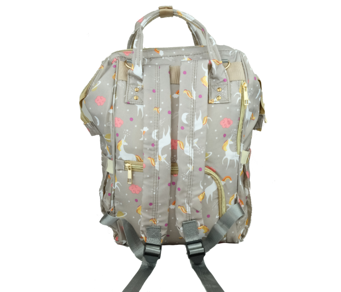 KidLe 8806 Unicorn Printed Multifunctional Large Capacity Mother And Baby Bag - Grey - Zoom Image 3