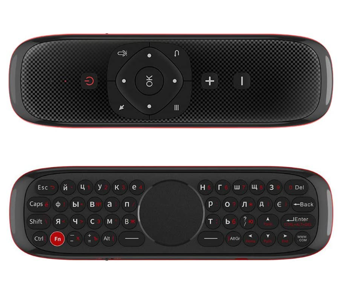 W1 2.4G Air Mouse Wireless Keyboard with Touchpad Mouse Remote Control- Black - Zoom Image 1