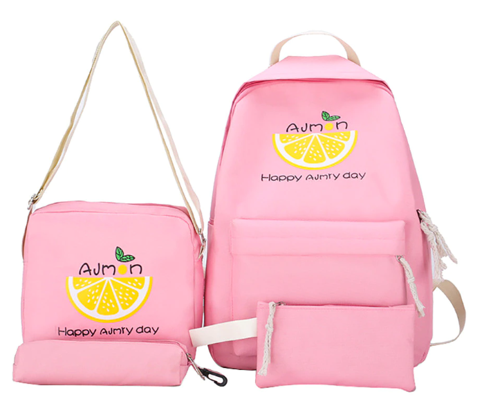 4 Pieces Alize Casual Backpack for Women - Pink - Zoom Image