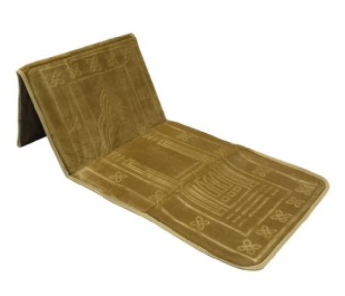 Foldable and Sitting Back Support Prayer Mat- Yellow - Zoom Image