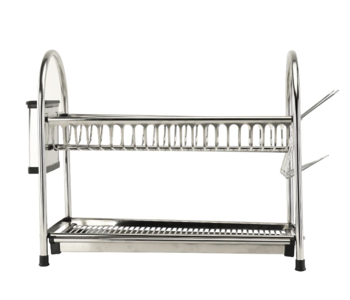 Royalford RF10065 2 Layer SS Dish Rack 57x27x40CM- Silver - Zoom Image 1