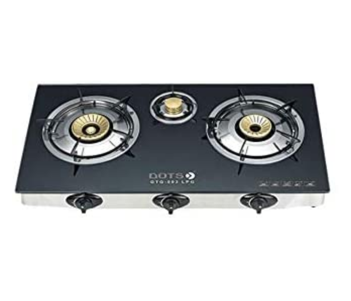 Dots GTG-003 Three Burner Gas Stove - Black - Zoom Image