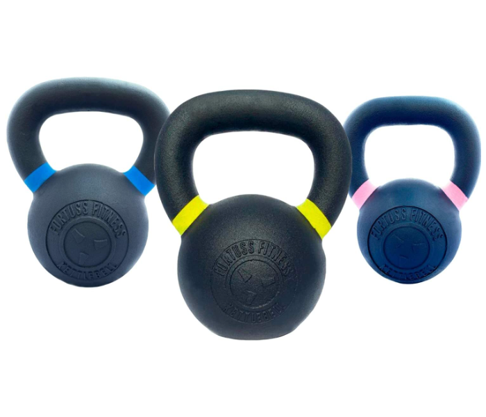 Fortuss Cast Iron Kettlebell Set 3 pcs 8, 12, 16 KG Home Gym Workout Equipment - Zoom Image 2