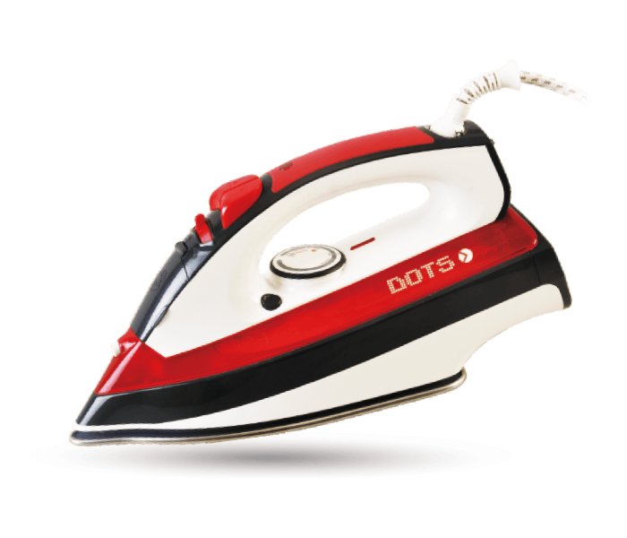 Dots SID-6132R 2600W Steam Iron with with Stainless Steel Sole Plate - White - Zoom Image