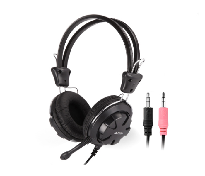 A4TECH HS-28 Comfort Fit Stereo Headset - Black - Zoom Image 1