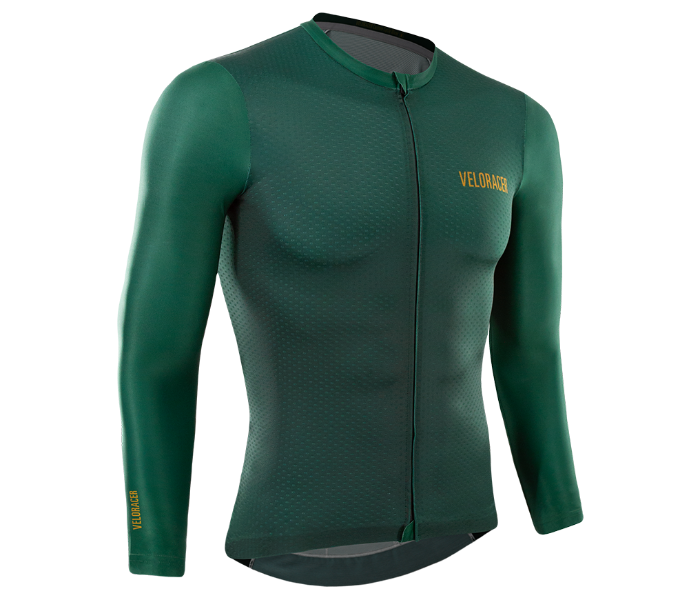 Veloracer Velo Pro Long Sleeve Jersey XS- Green - Zoom Image 3