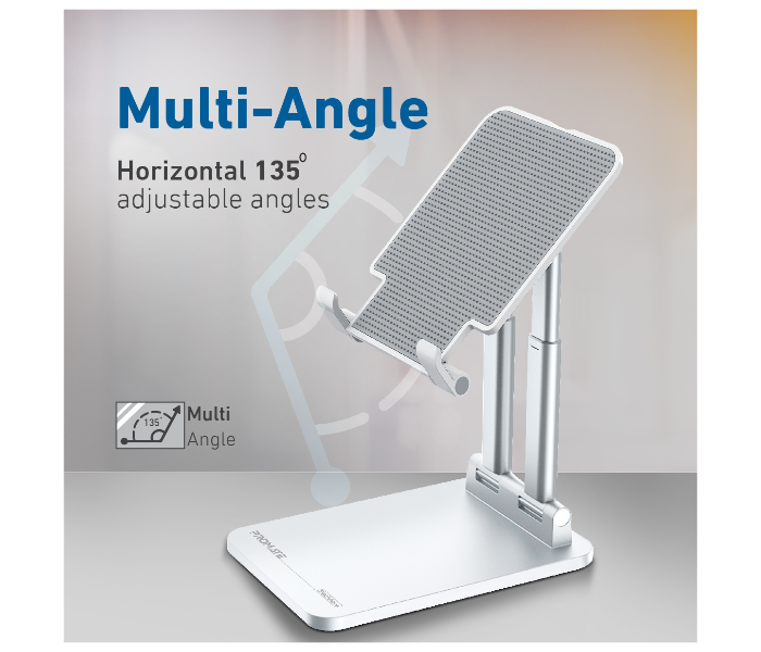 Promate PADVIEW Premium Aluminum Multi-Angle Tablet Stand - White - Zoom Image 6