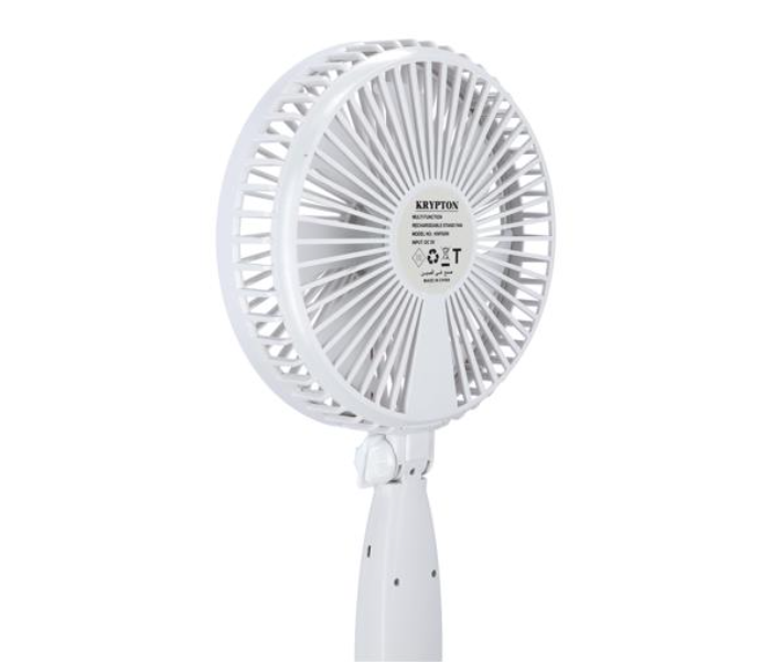 Krypton KNF6266 USB Rechargeable 3 Speed Stand Fan- White - Zoom Image 4