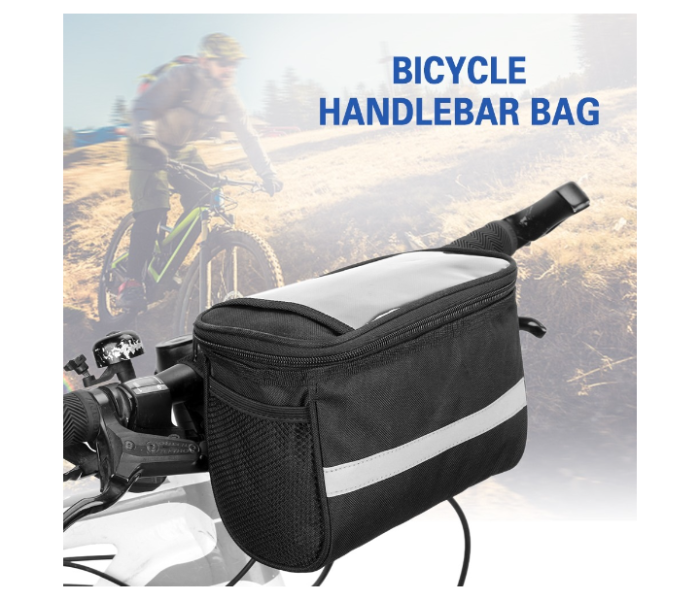 Bicycle Front Handle Bar Insulated Pannier Bag Pouch - Black - Zoom Image 6